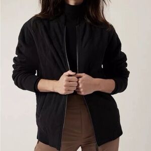 Athleta Retroplush Quilted Bomber Jacket